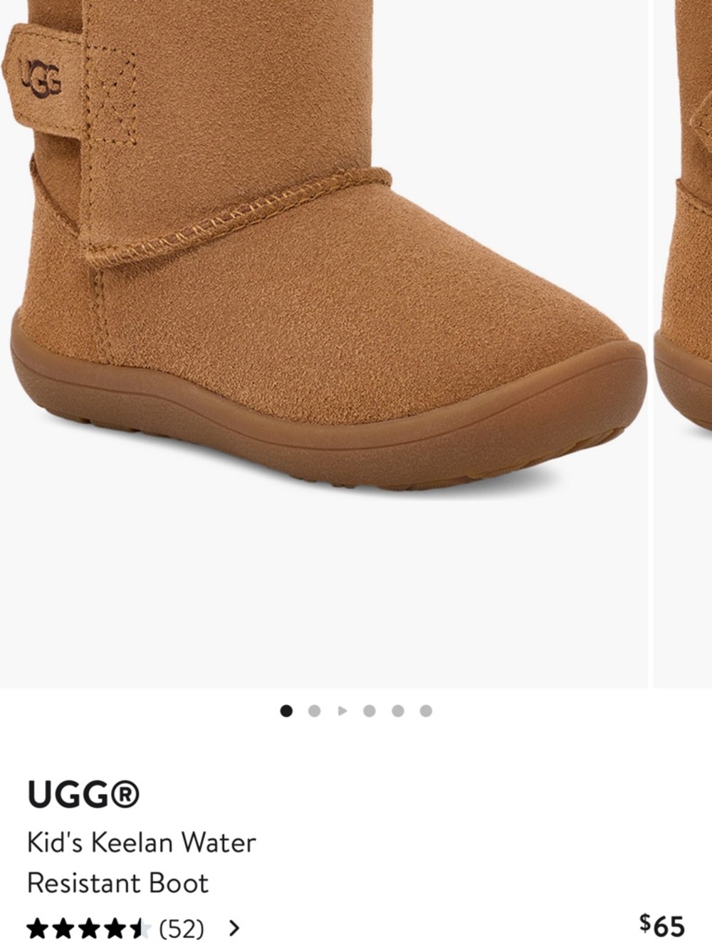 UGG Kids Keelan Water-Resistant Boot in Chestnut Brown